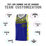 Custom Royal Mosaic Stars Pattern Sports Uniform Basketball Jersey