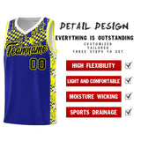 Custom Royal Mosaic Stars Pattern Sports Uniform Basketball Jersey