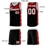 Custom Black Mosaic Stars Pattern Sports Uniform Basketball Jersey