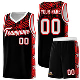 Custom Black Mosaic Stars Pattern Sports Uniform Basketball Jersey