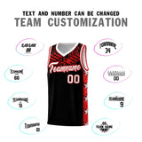 Custom Black Mosaic Stars Pattern Sports Uniform Basketball Jersey