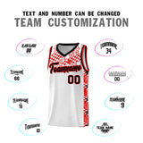 Custom White Mosaic Stars Pattern Sports Uniform Basketball Jersey