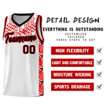 Custom White Mosaic Stars Pattern Sports Uniform Basketball Jersey