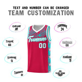 Custom Red Mosaic Stars Pattern Sports Uniform Basketball Jersey