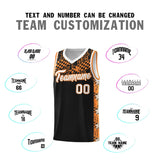 Custom Black Mosaic Stars Pattern Sports Uniform Basketball Jersey