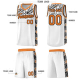Custom White Mosaic Stars Pattern Sports Uniform Basketball Jersey