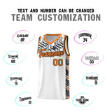Custom White Mosaic Stars Pattern Sports Uniform Basketball Jersey