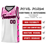 Custom White Mosaic Stars Pattern Sports Uniform Basketball Jersey