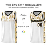 Custom White Mosaic Stars Pattern Sports Uniform Basketball Jersey