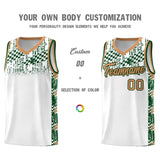 Custom White Mosaic Stars Pattern Sports Uniform Basketball Jersey