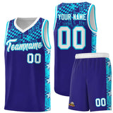 Custom Royal Mosaic Stars Pattern Sports Uniform Basketball Jersey