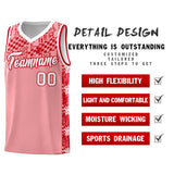 Custom Light Pink Mosaic Stars Pattern Sports Uniform Basketball Jersey