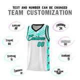 Custom White Mosaic Stars Pattern Sports Uniform Basketball Jersey