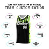 Custom Black Mosaic Stars Pattern Sports Uniform Basketball Jersey