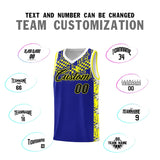 Custom Royal Mosaic Stars Pattern Sports Uniform Basketball Jersey