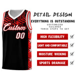 Custom Black Mosaic Stars Pattern Sports Uniform Basketball Jersey