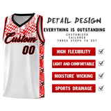 Custom White Mosaic Stars Pattern Sports Uniform Basketball Jersey