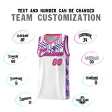 Custom White Mosaic Stars Pattern Sports Uniform Basketball Jersey