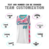 Custom White Mosaic Stars Pattern Sports Uniform Basketball Jersey