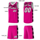Custom Pink Mosaic Stars Pattern Sports Uniform Basketball Jersey