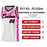 Custom White Mosaic Stars Pattern Sports Uniform Basketball Jersey