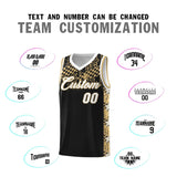 Custom Black Mosaic Stars Pattern Sports Uniform Basketball Jersey