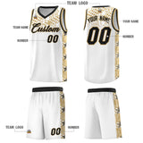 Custom White Mosaic Stars Pattern Sports Uniform Basketball Jersey