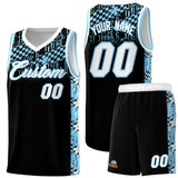 Custom Black Mosaic Stars Pattern Sports Uniform Basketball Jersey