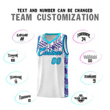 Custom White Mosaic Stars Pattern Sports Uniform Basketball Jersey