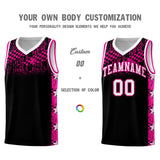 Custom Black Mosaic Stars Pattern Sports Uniform Basketball Jersey