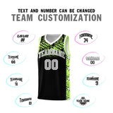 Custom Black Mosaic Stars Pattern Sports Uniform Basketball Jersey