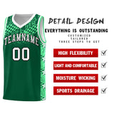 Custom Kelly Green Mosaic Stars Pattern Sports Uniform Basketball Jersey
