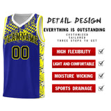 Custom Royal Mosaic Stars Pattern Sports Uniform Basketball Jersey