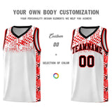 Custom White Mosaic Stars Pattern Sports Uniform Basketball Jersey
