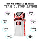 Custom White Mosaic Stars Pattern Sports Uniform Basketball Jersey