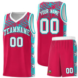 Custom Red Mosaic Stars Pattern Sports Uniform Basketball Jersey