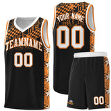 Custom Black Mosaic Stars Pattern Sports Uniform Basketball Jersey