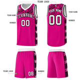 Custom Pink Mosaic Stars Pattern Sports Uniform Basketball Jersey