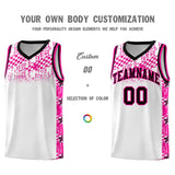 Custom White Mosaic Stars Pattern Sports Uniform Basketball Jersey
