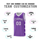 Custom Light Purple Mosaic Stars Pattern Sports Uniform Basketball Jersey