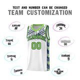 Custom White Mosaic Stars Pattern Sports Uniform Basketball Jersey