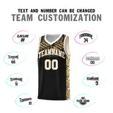 Custom Black Mosaic Stars Pattern Sports Uniform Basketball Jersey