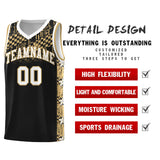 Custom Black Mosaic Stars Pattern Sports Uniform Basketball Jersey