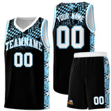 Custom Black Mosaic Stars Pattern Sports Uniform Basketball Jersey
