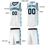 Custom White Mosaic Stars Pattern Sports Uniform Basketball Jersey