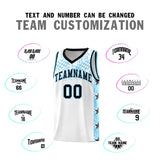 Custom White Mosaic Stars Pattern Sports Uniform Basketball Jersey