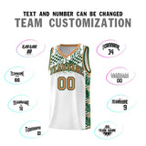 Custom White Mosaic Stars Pattern Sports Uniform Basketball Jersey