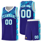Custom Royal Mosaic Stars Pattern Sports Uniform Basketball Jersey