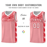 Custom Light Pink Mosaic Stars Pattern Sports Uniform Basketball Jersey