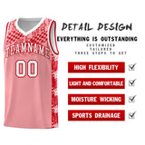 Custom Light Pink Mosaic Stars Pattern Sports Uniform Basketball Jersey